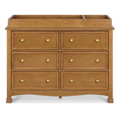 Chestnut 6 Drawer Double Dresser Spacious Drawers Provide Ample Storage to Organize