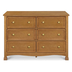Chestnut 6 Drawer Double Dresser Spacious Drawers Provide Ample Storage to Organize