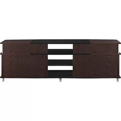 Black/Cherry Kamal TV Stand for TVs up to 70" Contemporary Style