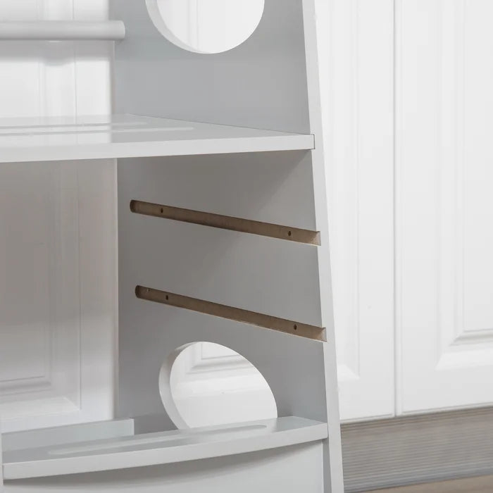 Gray Kaneshiro Kids Step Stool Ideal for Kitchen Washroom and Dining Room