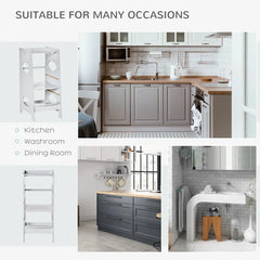 Gray Kaneshiro Kids Step Stool Ideal for Kitchen Washroom and Dining Room