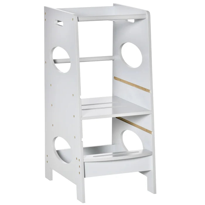 Gray Kaneshiro Kids Step Stool Ideal for Kitchen Washroom and Dining Room