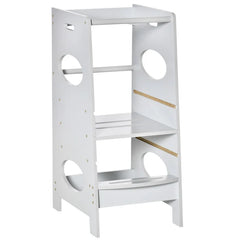 Gray Kaneshiro Kids Step Stool Ideal for Kitchen Washroom and Dining Room