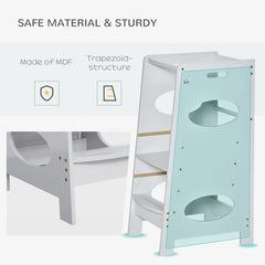 Gray Kaneshiro Kids Step Stool Ideal for Kitchen Washroom and Dining Room