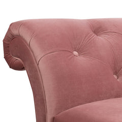 Kannon Tufted Right-Arm Chaise Lounge Velvet Ash Rose