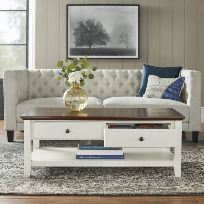 Kapp Coffee Table with Storage Eye Catching Floral Display Indoor Design
