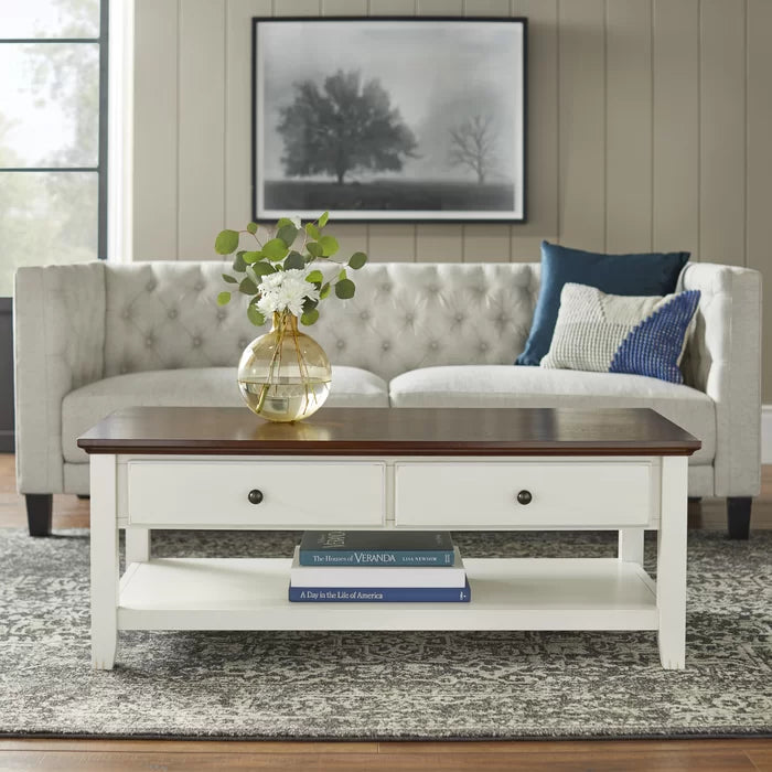 Kapp Coffee Table with Storage Eye Catching Floral Display Indoor Design