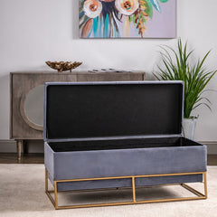 Upholstered Flip Top Storage Bench This Storage Bench Brings Glam Style and An Extra Place to Tuck Away Throw Blankets in your Living Room or Bedroom