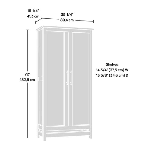 35.25'' Wide 6 - Shelf Storage Cabinet Suitable For Any Room