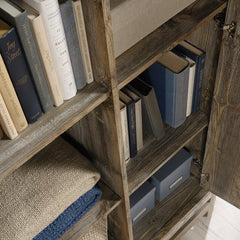 Karn 35.25'' Wide 6 Shelf Storage Cabinet Hidden Storage Behind Doors
