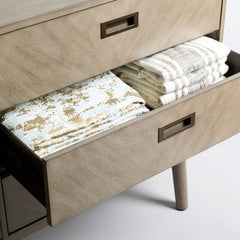 Light Gray Karolina 6 Drawer 56'' W Double Dresser Engineered Wood