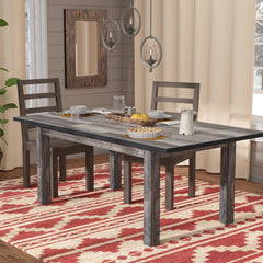 Katarina Extendable Dining Table Clean Lined Silhouette with a Gray Oak Finish