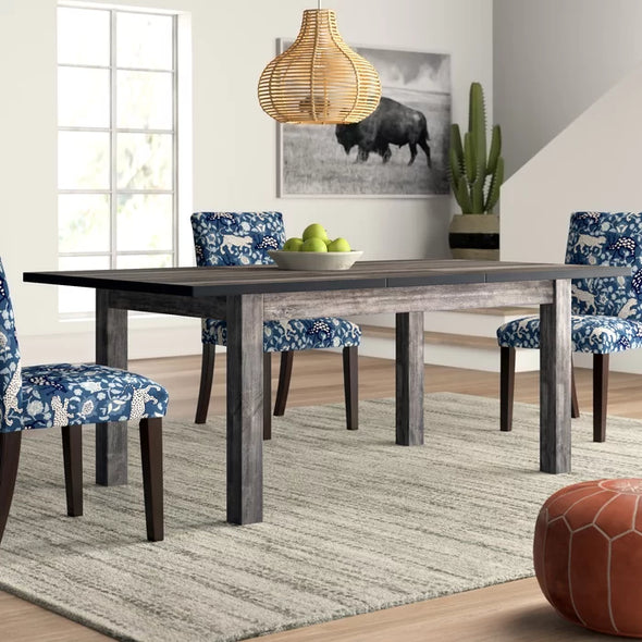 Katarina Extendable Dining Table Clean Lined Silhouette with a Gray Oak Finish