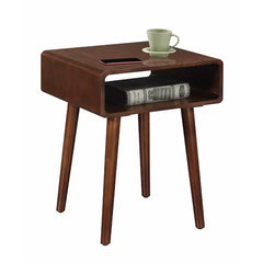 Espresso Kays 24'' Tall End Table Modern Design Perfect for Any Home Decor