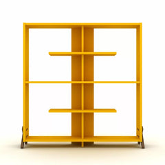 Yellow Kazanovicz 45'' H x 44'' W Geometric Bookcase Adjustable Shelf Space