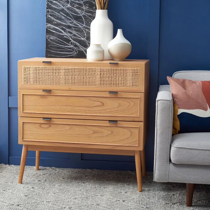 Solid Wood Keanu 3 Drawer 36'' W Chest Perfect Organize with Contemporary Style