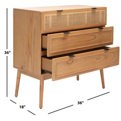 Solid Wood Keanu 3 Drawer 36'' W Chest Perfect Organize with Contemporary Style