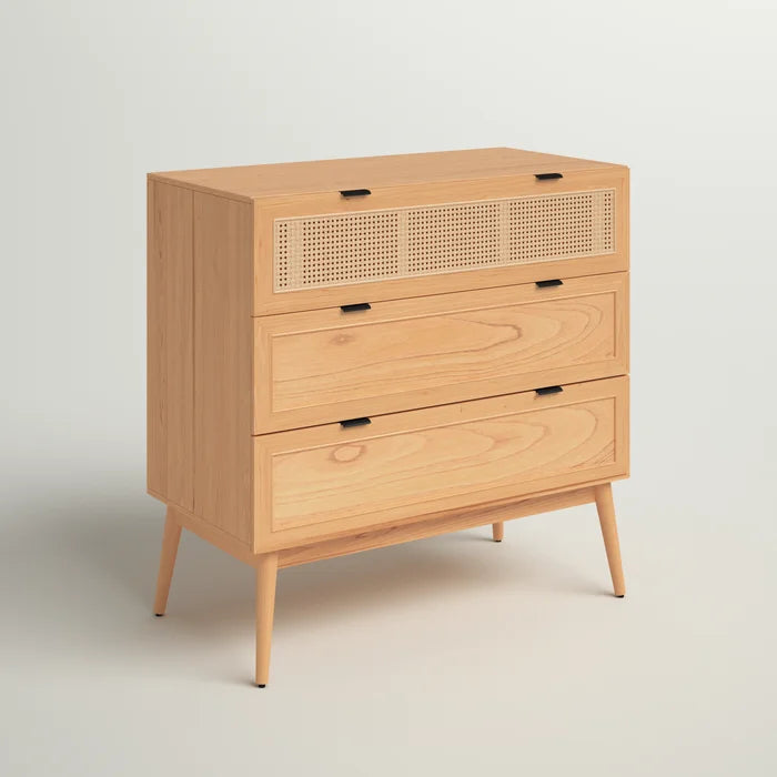 Solid Wood Keanu 3 Drawer 36'' W Chest Perfect Organize with Contemporary Style