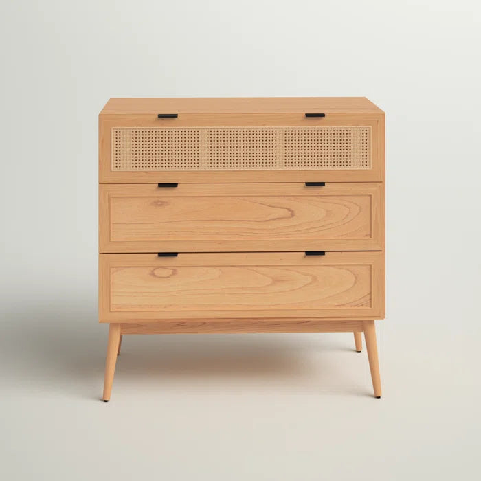 Solid Wood Keanu 3 Drawer 36'' W Chest Perfect Organize with Contemporary Style