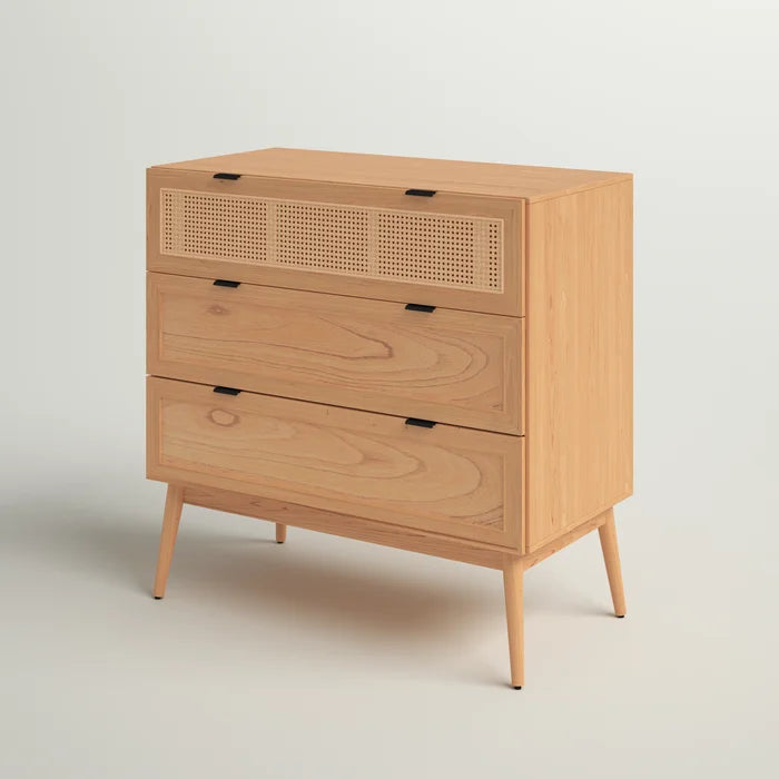 Solid Wood Keanu 3 Drawer 36'' W Chest Perfect Organize with Contemporary Style