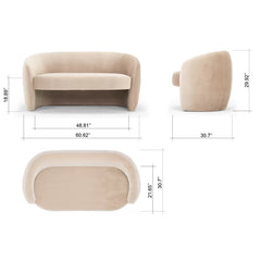 Solid Wood Kearney 60.63'' Round Arm Loveseat Perfect your Living Room