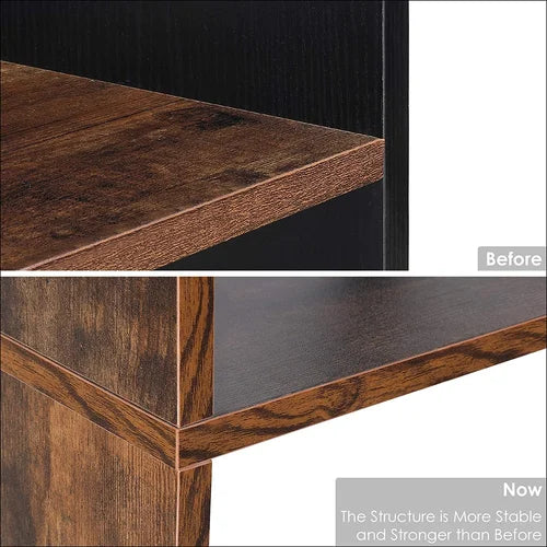 Kedest 63'' H x 34.6'' W Step Bookcase Strong Durability & Stability