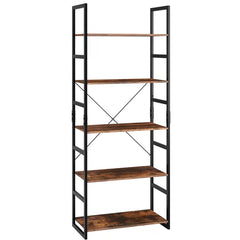 Black Brown Kedisha 62.2'' H x 23.6'' W Steel Etagere Bookcase
