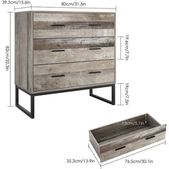 Distressed Finish Kedrian 3 Drawer 31.5'' W Chest Bring More Storage Space