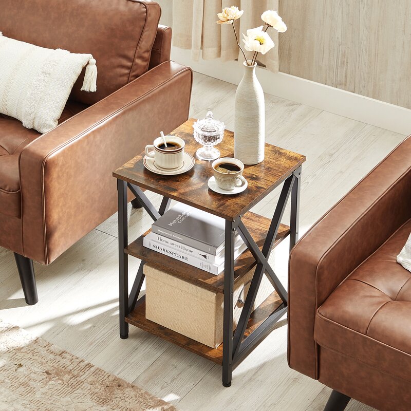 Keenen 23.6'' Tall End Table Farmhouse Industrial Design