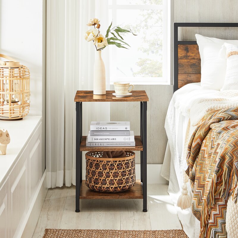 Keenen 23.6'' Tall End Table Farmhouse Industrial Design