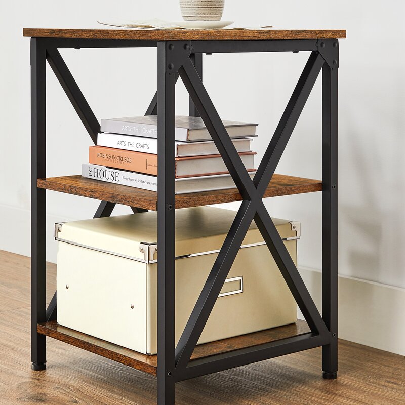 Keenen 23.6'' Tall End Table Farmhouse Industrial Design