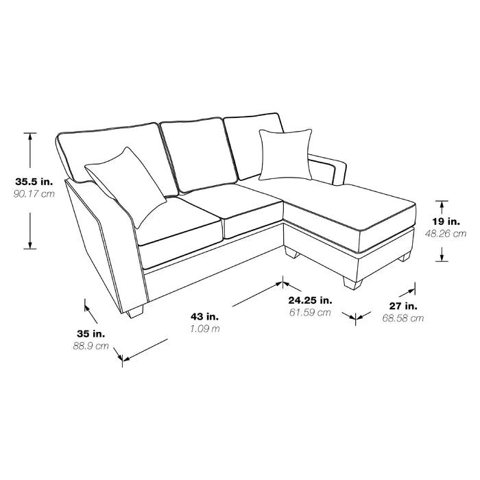 Kehlani 74 deals reversible sectional