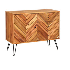 Keira 41.7'' Wide 3 Drawer Server Mid-Century Modern Designed Buffet