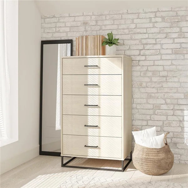 Kelly 5 Drawer 27.19'' W Chest Dresser Rustic and Modern Styles