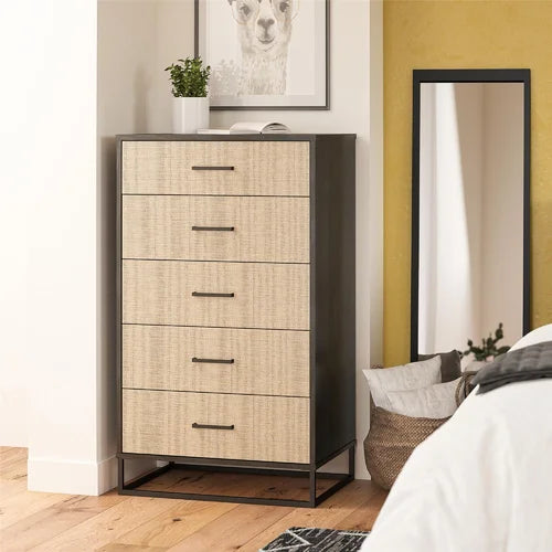 Kelly 5 Drawer 27.19'' W Chest Engineered Wood Woodgrain