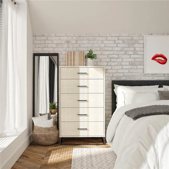 Kelly 5 Drawer 27.19'' W Chest Dresser Rustic and Modern Styles