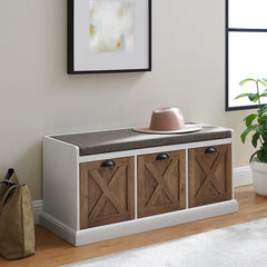 Drawers Storage Bench, Storage Bench Gives you An Ideal Spot To Put on Shoes and Organize Bringing Modern Farmhouse Style