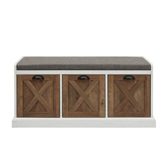 Drawers Storage Bench, Storage Bench Gives you An Ideal Spot To Put on Shoes and Organize Bringing Modern Farmhouse Style