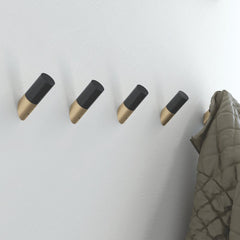 2.26'' Wide Solid Wood 5 Hook Wall Hook Help Organize Cramped Spaces Like An Entryway or Hallway Modern