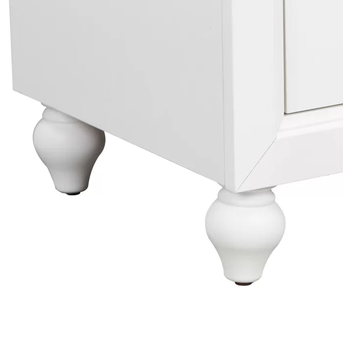 Solid Wood White Kennell 27'' Tall 2 - Drawer Nightstand Provide Storage Space