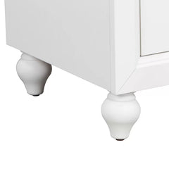 Solid Wood White Kennell 27'' Tall 2 - Drawer Nightstand Provide Storage Space