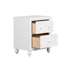 Solid Wood White Kennell 27'' Tall 2 - Drawer Nightstand Provide Storage Space