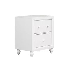 Solid Wood White Kennell 27'' Tall 2 - Drawer Nightstand Provide Storage Space