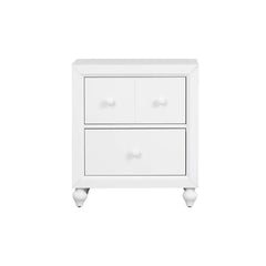 Solid Wood White Kennell 27'' Tall 2 - Drawer Nightstand Provide Storage Space