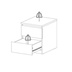 Kepner 19.49'' Tall 2 - Drawer Nightstand Offer Plenty Storage Space Perfect Organize