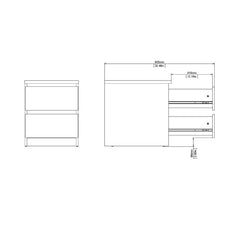 Kepner 19.49'' Tall 2 - Drawer Nightstand Offer Plenty Storage Space Perfect Organize