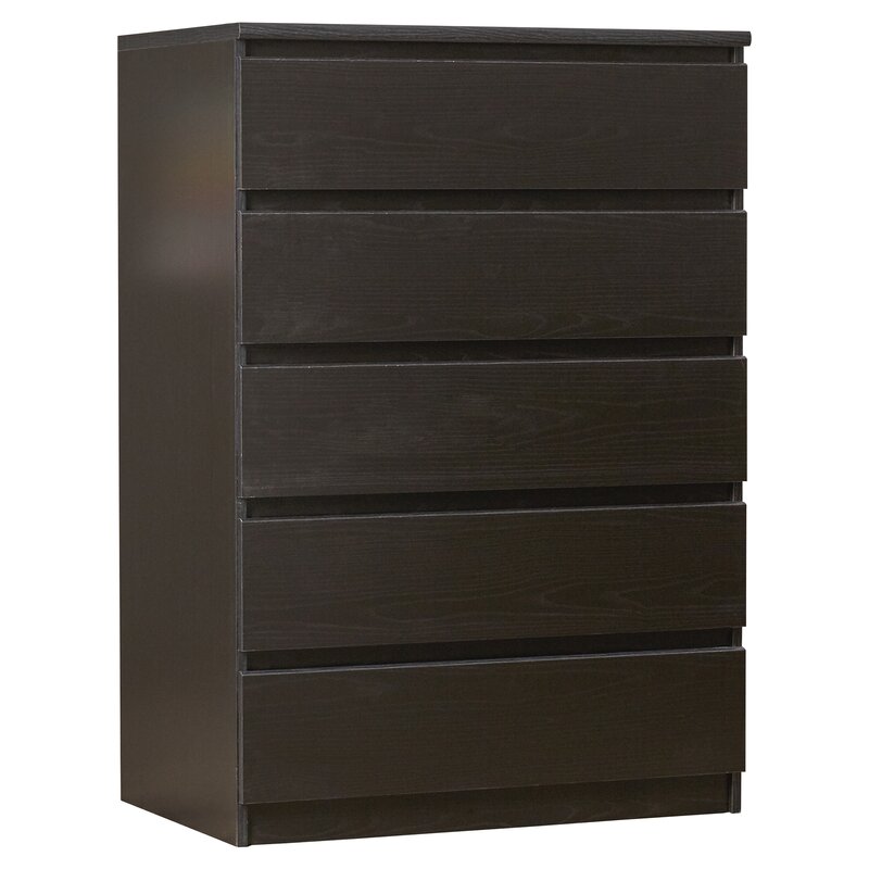 Coffee 5 Drawer 30.31'' W Chest Plenty of Room for A Mirror, Table Lamp, or Another Decor you Want To Display