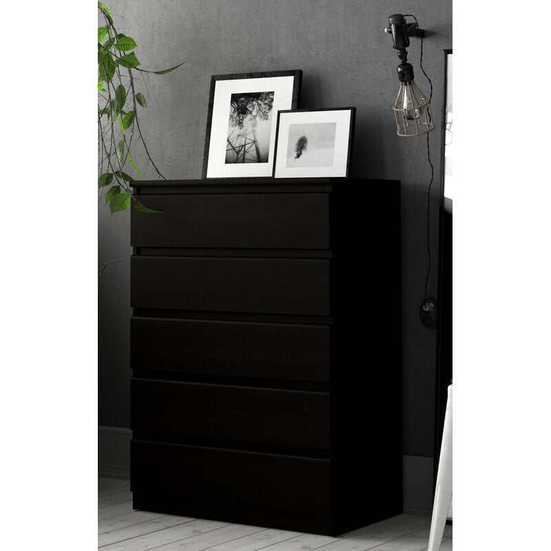 Coffee 5 Drawer 30.31'' W Chest Plenty of Room for A Mirror, Table Lamp, or Another Decor you Want To Display