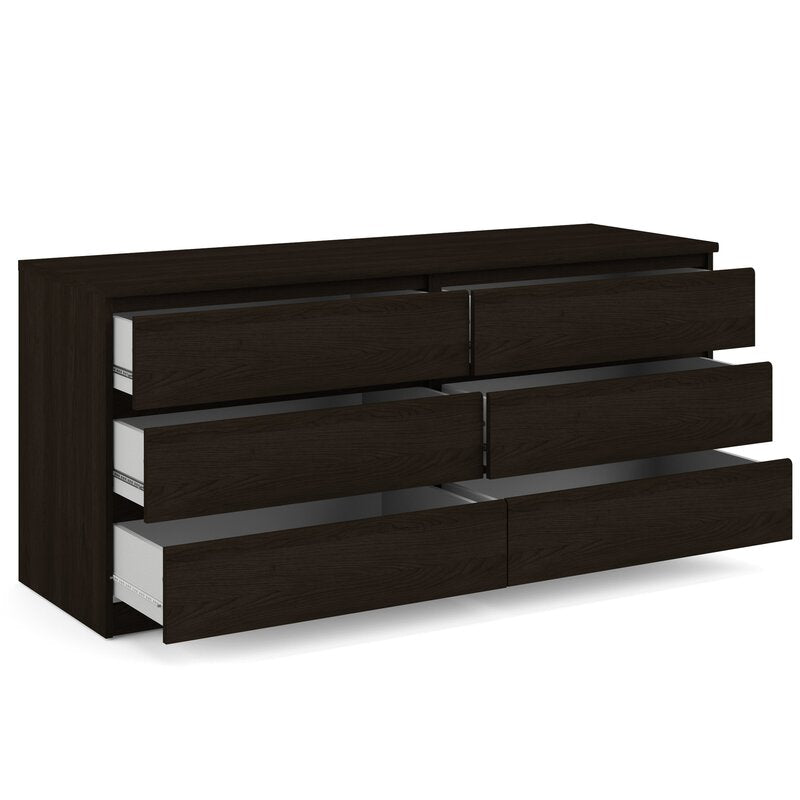 Coffee Kepner 6 Drawer 60.55'' W Double Dresser Clean-lined Silhouette and Neutral