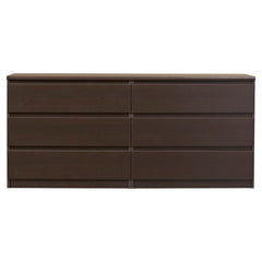 Coffee Kepner 6 Drawer 60.55'' W Double Dresser Clean-lined Silhouette and Neutral